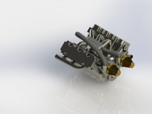 V6 engine 3Dモデル