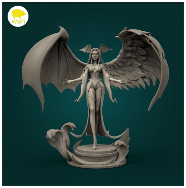 angels and demons 3D Print Model .c4d .max .obj .3ds .fbx .stl .blend 