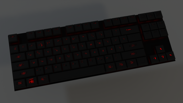 Keyboard 3D Model .c4d .max .obj .3ds .fbx .stl .blend 