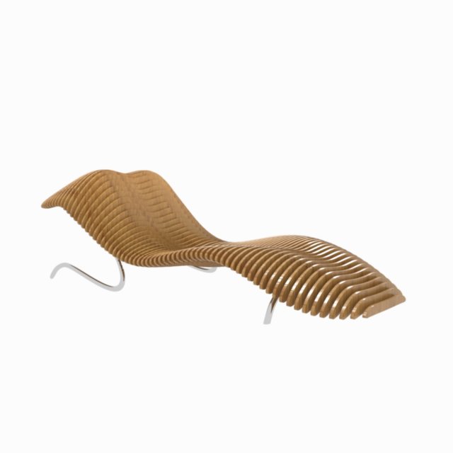 Deckchair 3D Model .c4d .max .obj .3ds .fbx .stl .blend