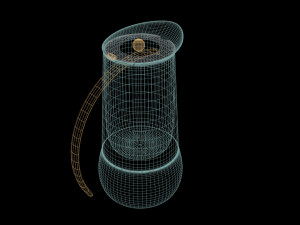 neapolitan coffee maker 3Dモデル