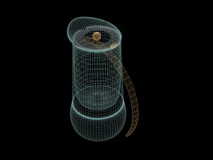 neapolitan coffee maker 3D Model