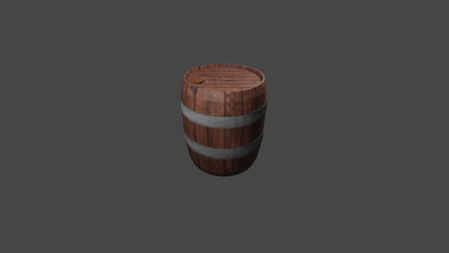 low poly barrel 3D मॉडल .c4d .max .obj .3ds .fbx .stl .blend 