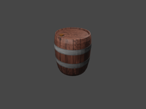 low poly barrel 3D 模型