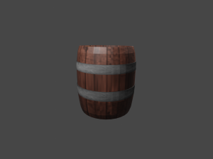 low poly barrel 3D मॉडल