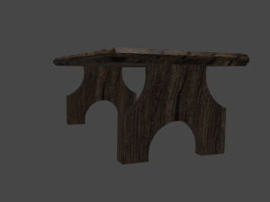 low poly table Modèle 3D