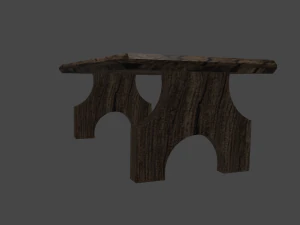 low poly table 3D Model
