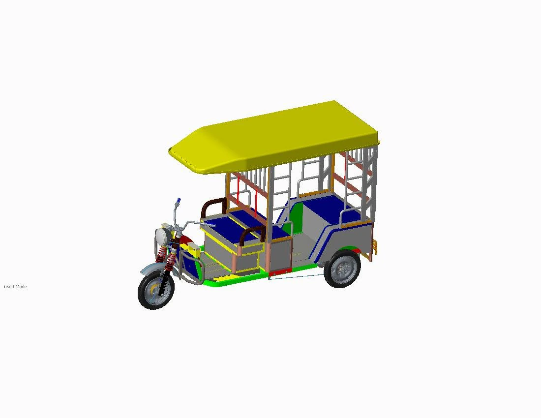 e-rickshaw 3D Model .c4d .max .obj .3ds .fbx .stl .blend 