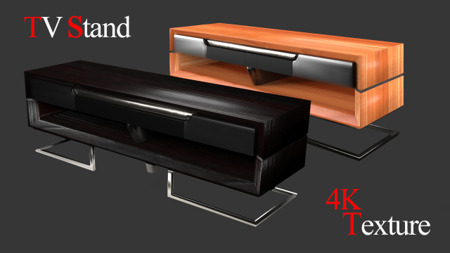 tv stand 3D Model .c4d .max .obj .3ds .fbx .stl .blend 