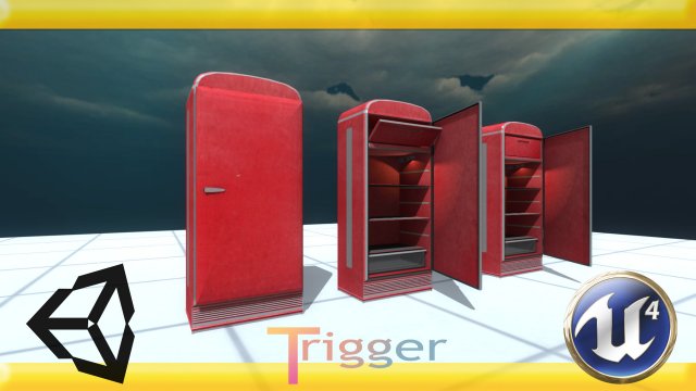 antique red refrigerator Modelo 3D .c4d .max .obj .3ds .fbx .stl .blend 