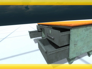 wooden desk Modelo 3D