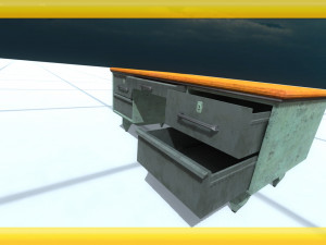 wooden desk Modelo 3D
