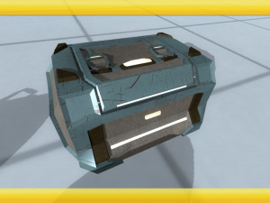 4 chests scifi 3D मॉडल