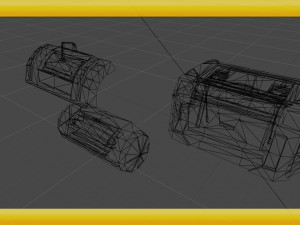 4 chests scifi 3D मॉडल