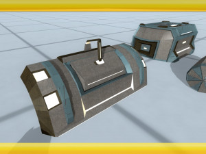 4 chests scifi 3D मॉडल