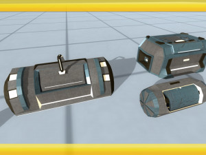 4 chests scifi 3D मॉडल