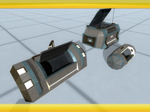 4 chests scifi 3D मॉडल