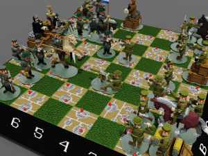 chess world war i part a1 - d4 Model 3D