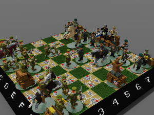 chess world war i part a1 - d4 Model 3D
