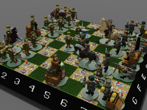 chess world war i part a1 - d4 Model 3D