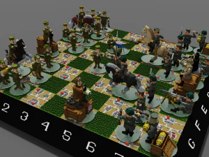 chess world war i part a1 - d4 3D Model