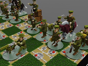 chess world war i part a1 - d4 Model 3D