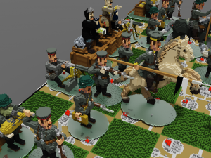 chess world war i part a1 - d4 Model 3D