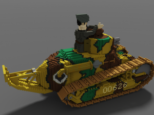 renault ft-17 tank Model 3D