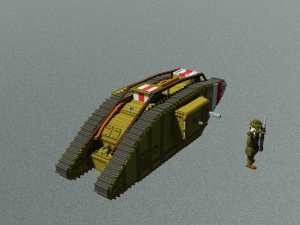 Mk V tank Model 3D