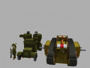 Armored car Austin Mk 4 3D 模型