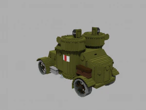 Armored car Austin Mk 4 3D Model