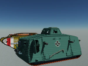 Tanks of the First World War A7V 3D Model