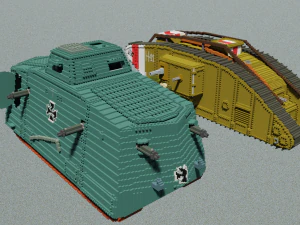 Tanks of the First World War A7V 3D Model