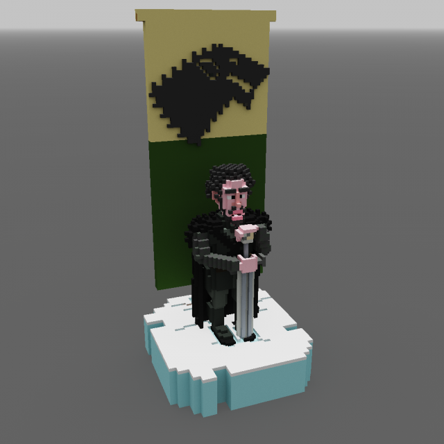 Jon Snow 3D Модель .c4d .max .obj .3ds .fbx .stl .blend 