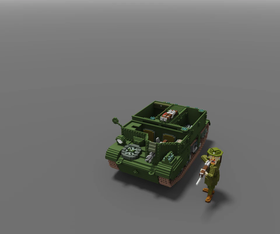 Universal carrier 3D Model .c4d .max .obj .3ds .fbx .stl .blend 