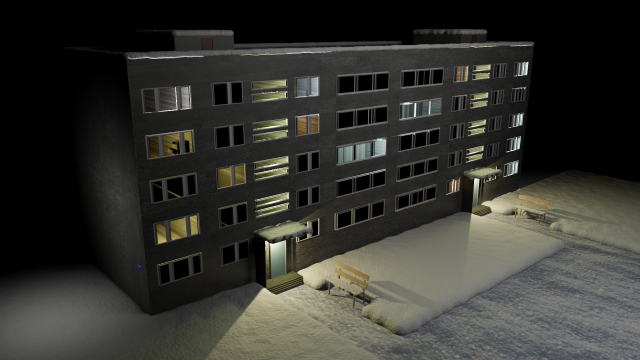 khrushchyovka Modelo 3D .c4d .max .obj .3ds .fbx .stl .blend 