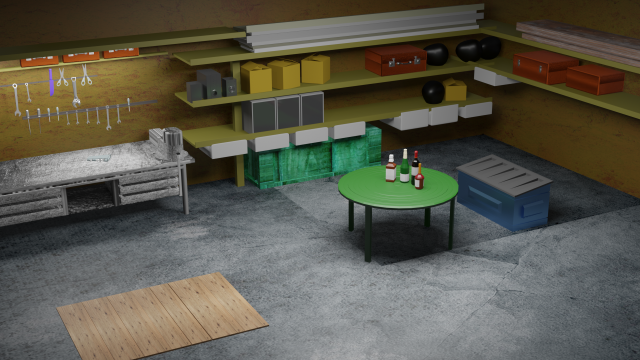 garage 3D Model .c4d .max .obj .3ds .fbx .stl .blend 