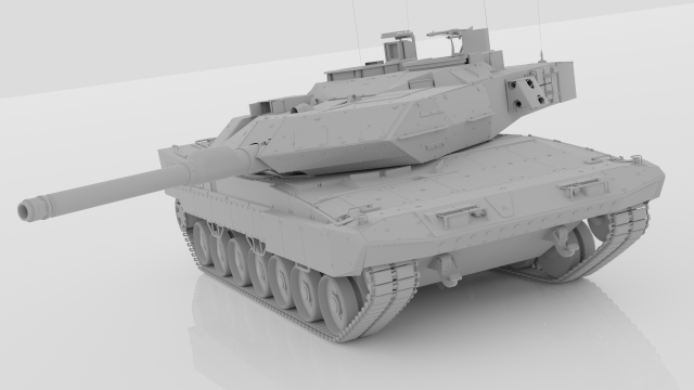 strv 122 - swedish main battle tank free Modelo 3D .c4d .max .obj .3ds .fbx .stl .blend 