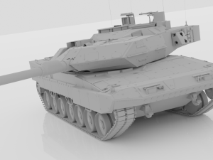 strv 122 - swedish main battle tank free 3D Model