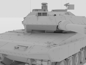 strv 122 - swedish main battle tank free Modelo 3D