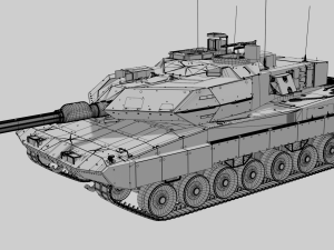 strv 122 - swedish main battle tank free Modelo 3D