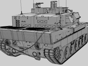 strv 122 - swedish main battle tank free Modelo 3D