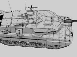 strv 122 - swedish main battle tank free Modelo 3D