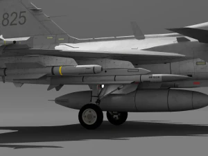 Jas 39d gripen - rigged 3D Model