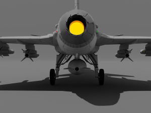 Jas 39d gripen - rigged 3D Модель