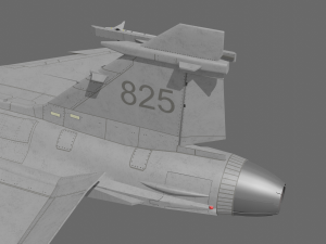 Jas 39d gripen - rigged 3D Модель