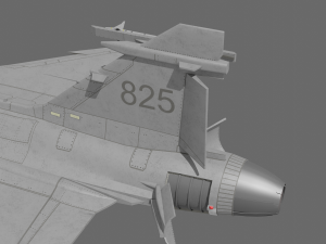 Jas 39d gripen - rigged 3D Модель