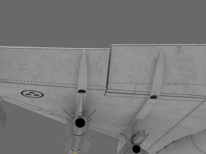 Jas 39d gripen - rigged 3D Модель