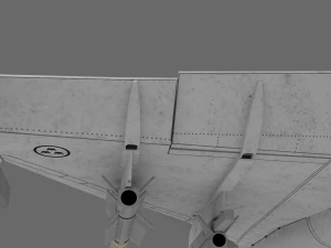 Jas 39d gripen - rigged 3D Model