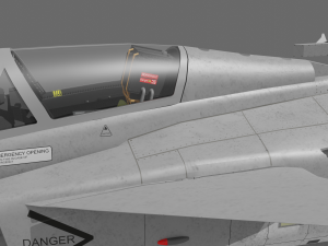 Jas 39d gripen - rigged 3D Модель